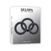 Selopa 3 Ring Circus Cock Ring Set Silicone Black Selopa 3 Ring Circus Cock Ring Set Silicone Black