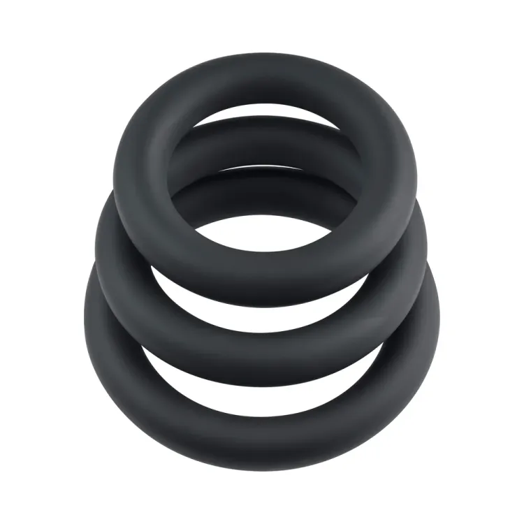 Selopa 3 Ring Circus Cock Ring Set Silicone Black Selopa 3 Ring Circus Cock Ring Set Silicone Black