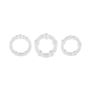 Selopa Erection Rings Cock Ring Set 3-Pc Clear