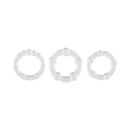 Selopa Erection Rings Cock Ring Set 3-Pc Clear