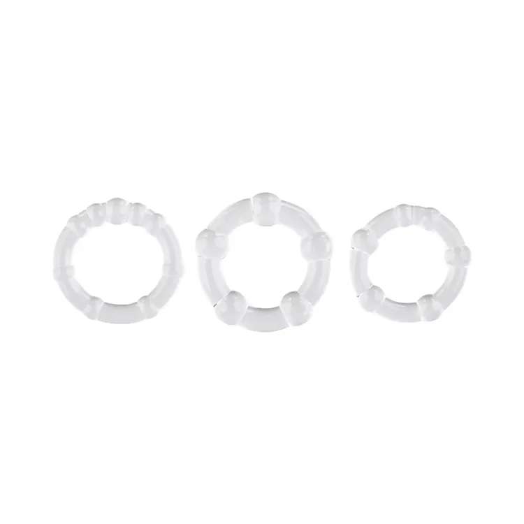 Selopa Erection Rings Cock Ring Set 3-Pc Clear Selopa Erection Rings Cock Ring Set 3-Pc Clear