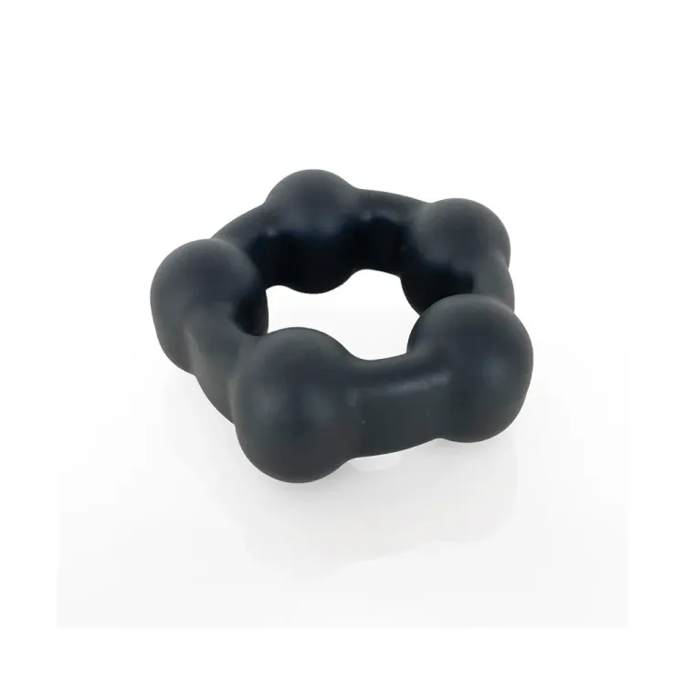 Liquid Silicone Cock Ring with Steel Motion Balls Liquid Silicone Cock Ring with Steel Motion Balls