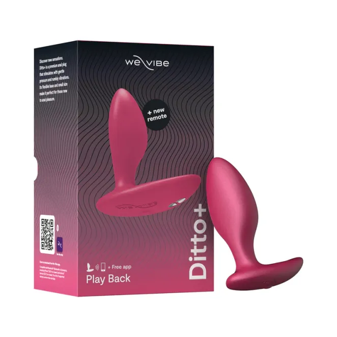 Anal We-Vibe Ditto+ App-Controlled Silicone Vibrating Butt Plug