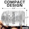 Mistress Double Shot Clear Pussy & Ass Mini Masturbator Mistress Double Shot Clear Pussy & Ass Mini Masturbator