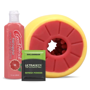 Doc Johnson GoodHead Grapefruit Blowjob Set (2 Piece)