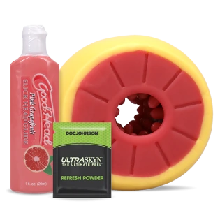 Doc Johnson GoodHead Grapefruit Blowjob Set (2 Piece)