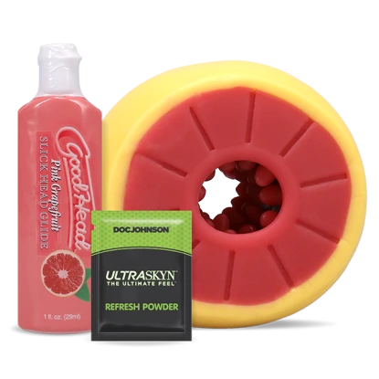 Doc Johnson GoodHead Grapefruit Blowjob Set (2 Piece)
