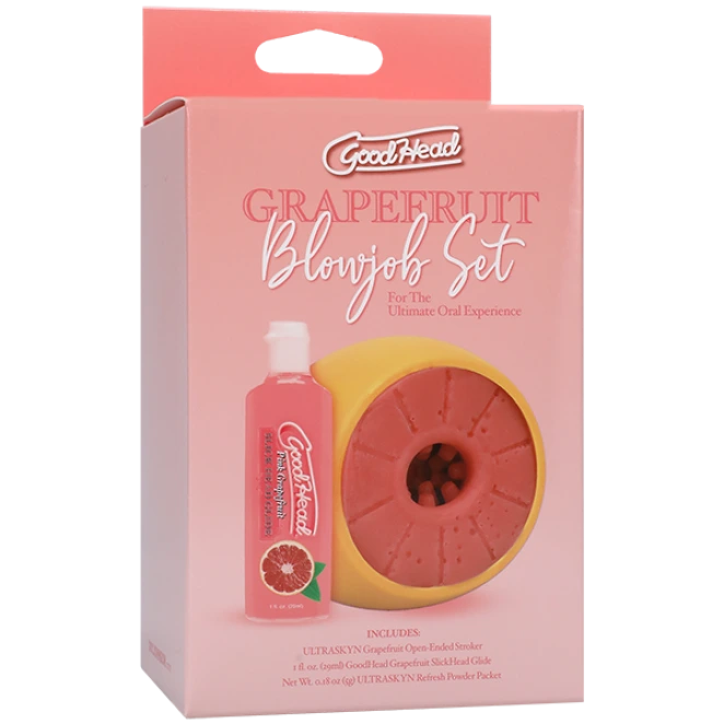 Doc Johnson GoodHead Grapefruit Blowjob Set (2 Piece)