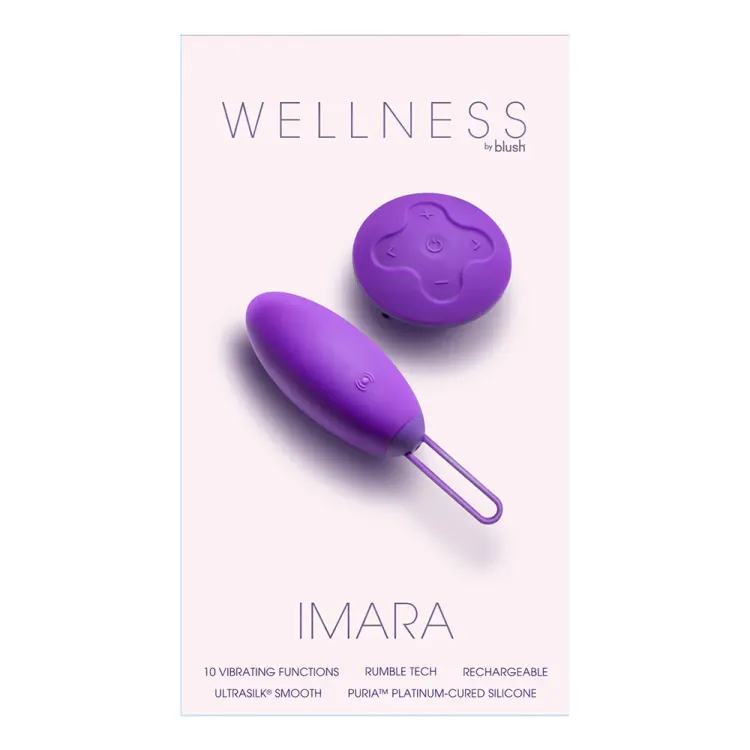 Wellness Imara Vibrating Egg with Remote Purple Wellness Imara Vibrating Egg with Remote Purple