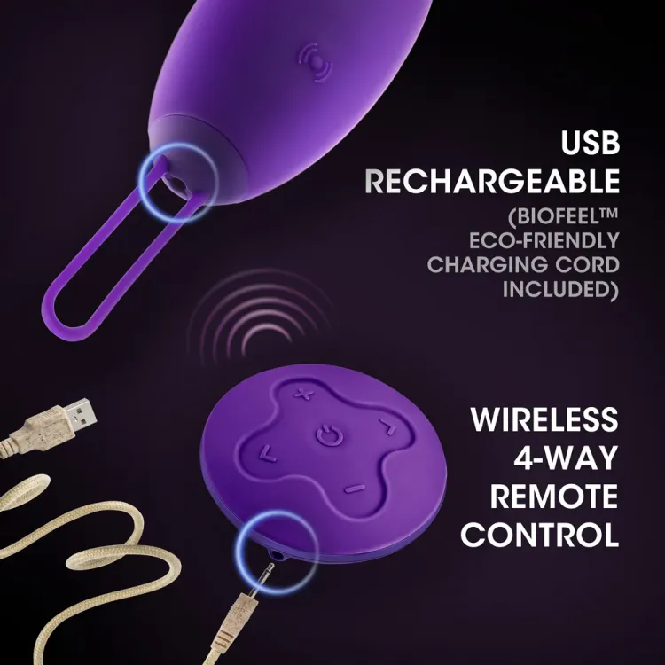 Wellness Imara Vibrating Egg with Remote Purple Wellness Imara Vibrating Egg with Remote Purple