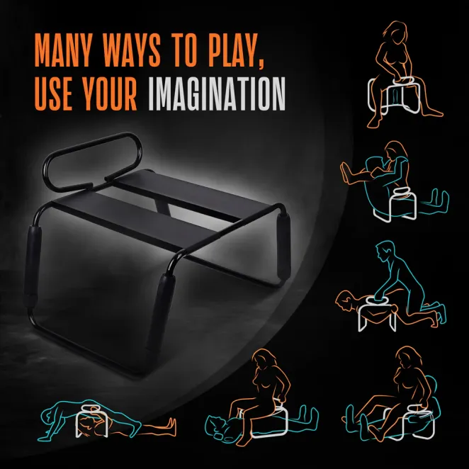 Temptasia Surrender Sex Chair Black (88037) | SlipDix.com