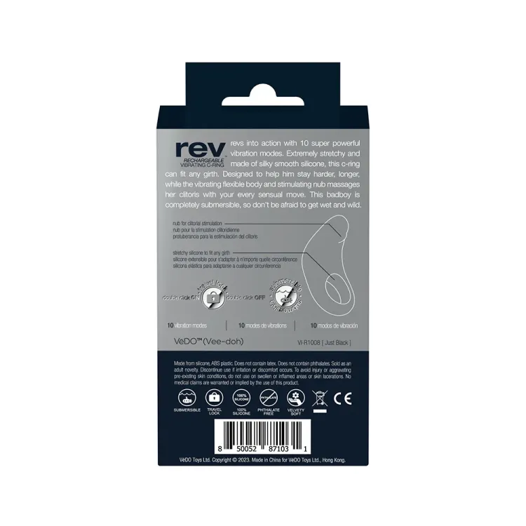 VeDO Rev Vibrating Cock Ring Black VeDO Rev Vibrating Cock Ring Black