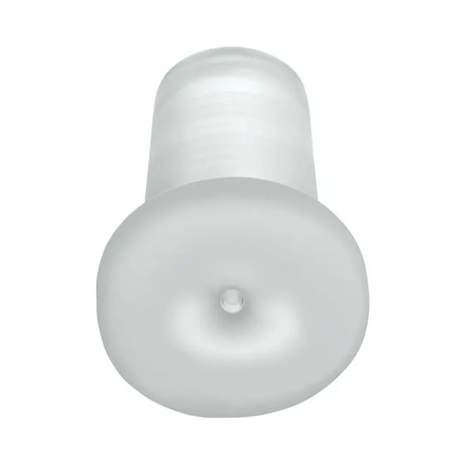 Self lubricating stroker slide and glide frosted male masturbator