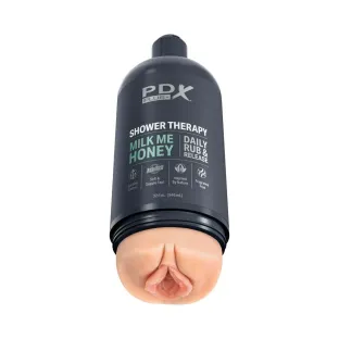 Shower Therapy Milk Me Honey Discreet Pussy Stroker with Suction Cup Beige