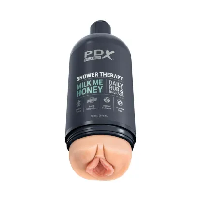 Shower Therapy Milk Me Honey Discreet Pussy Stroker with Suction Cup Beige