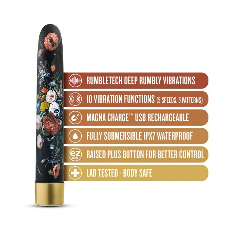 The Collection Bountiful 7 in. Slimline Vibrator Flora The Collection Bountiful 7 in. Slimline Vibrator Flora