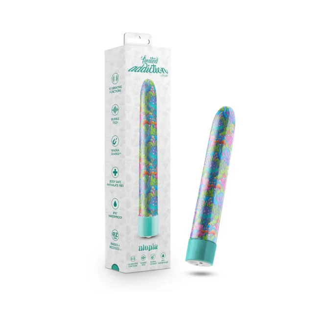 Limited Addiction Utopia Rechargeable Vibrator Aqua