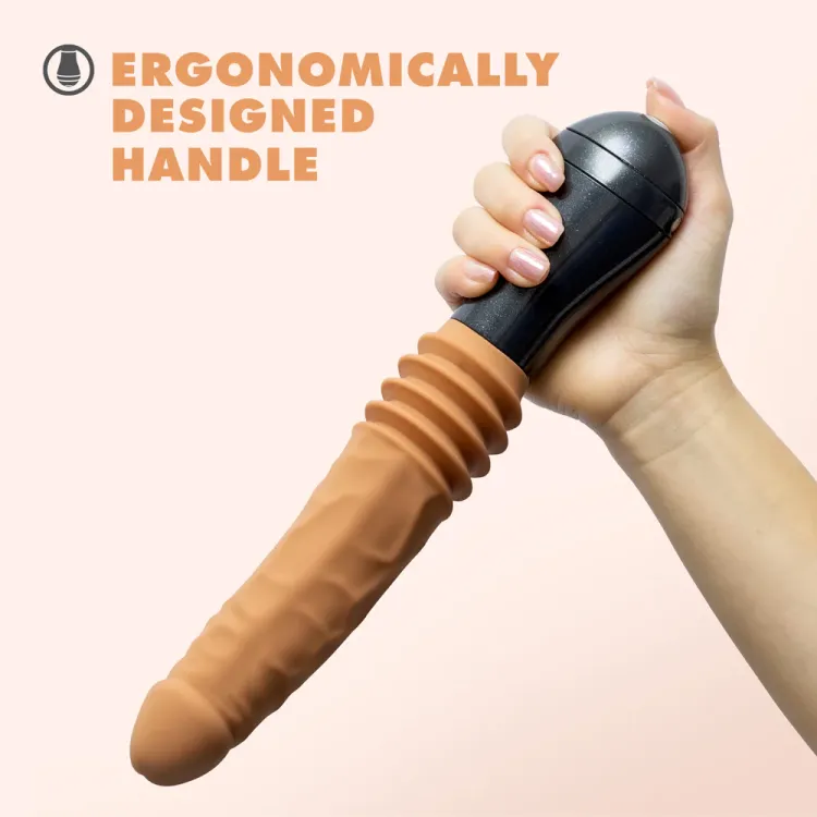 10.5 in. Thrusting Gyrating Vibrating Dildo Tan 10.5 in. Thrusting Gyrating Vibrating Dildo Tan