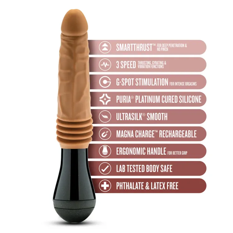 10.5 in. Thrusting Gyrating Vibrating Dildo Tan 10.5 in. Thrusting Gyrating Vibrating Dildo Tan