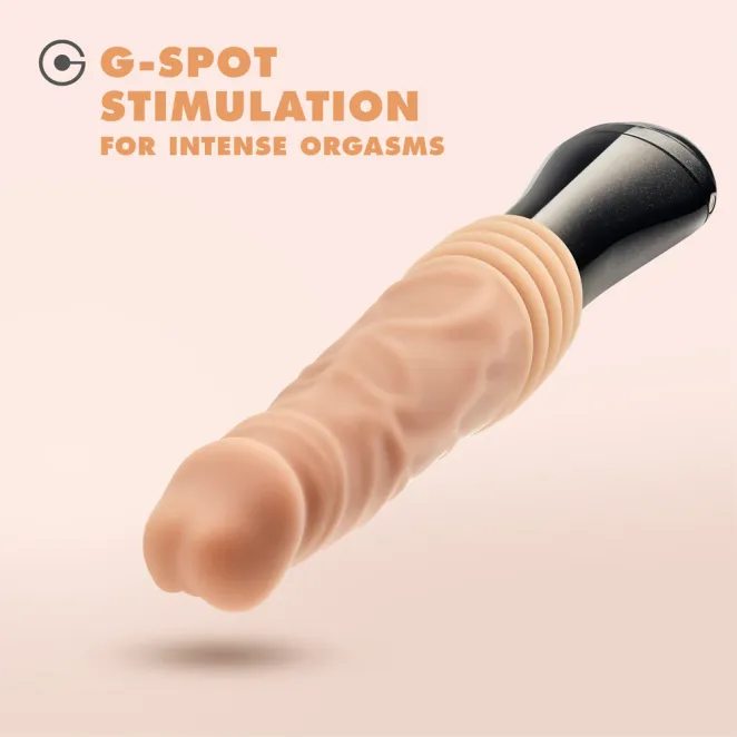 5 Inch Thrusting Gyrating Vibrating Dildo Beige