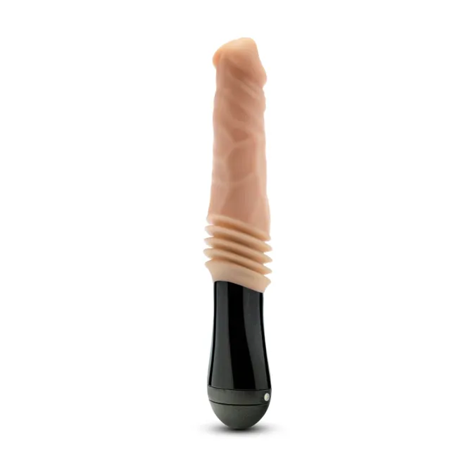 5 Inch Thrusting Gyrating Vibrating Dildo Beige
