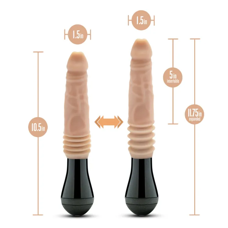 10.5 in. Thrusting Gyrating Vibrating Dildo Beige 10.5 in. Thrusting Gyrating Vibrating Dildo Beige