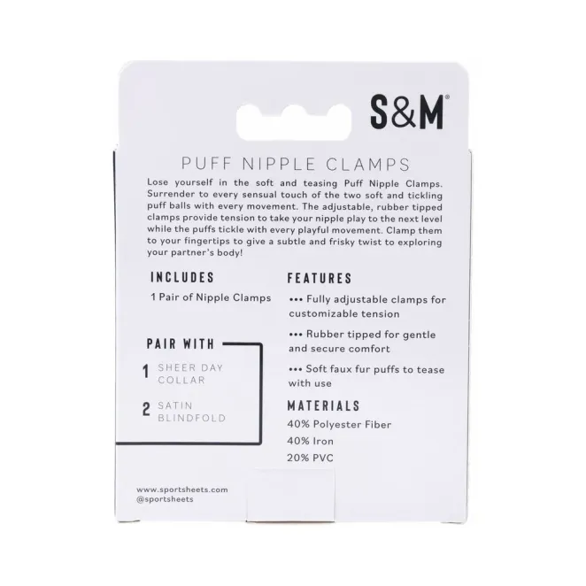 Puff Adjustable Rubber-Tipped Nipple Clamps