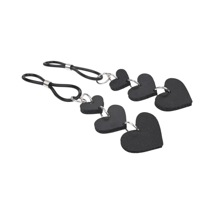 Adjustable Faux Leather Heart Nipple Ties Adjustable Faux Leather Heart Nipple Ties