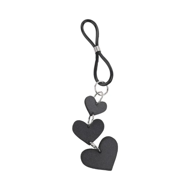 Adjustable Faux Leather Heart Nipple Ties