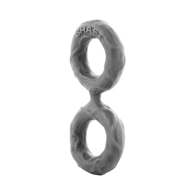 Shaft Model D: Double Cock Ring Grey Size 2