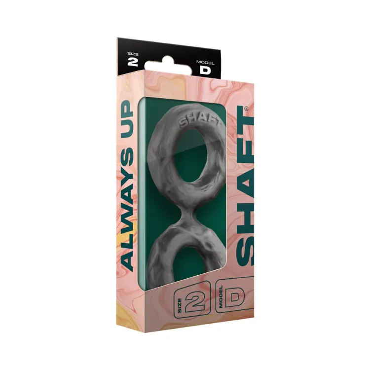 Shaft Model D: Double Cock Ring Grey Size 2 Shaft Model D: Double Cock Ring Grey Size 2