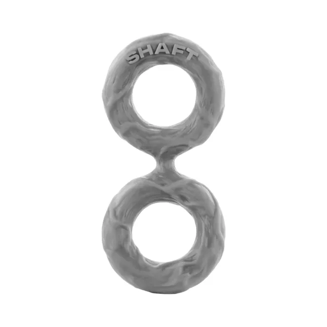 Shaft Model D: Double Cock Ring Grey Size 3