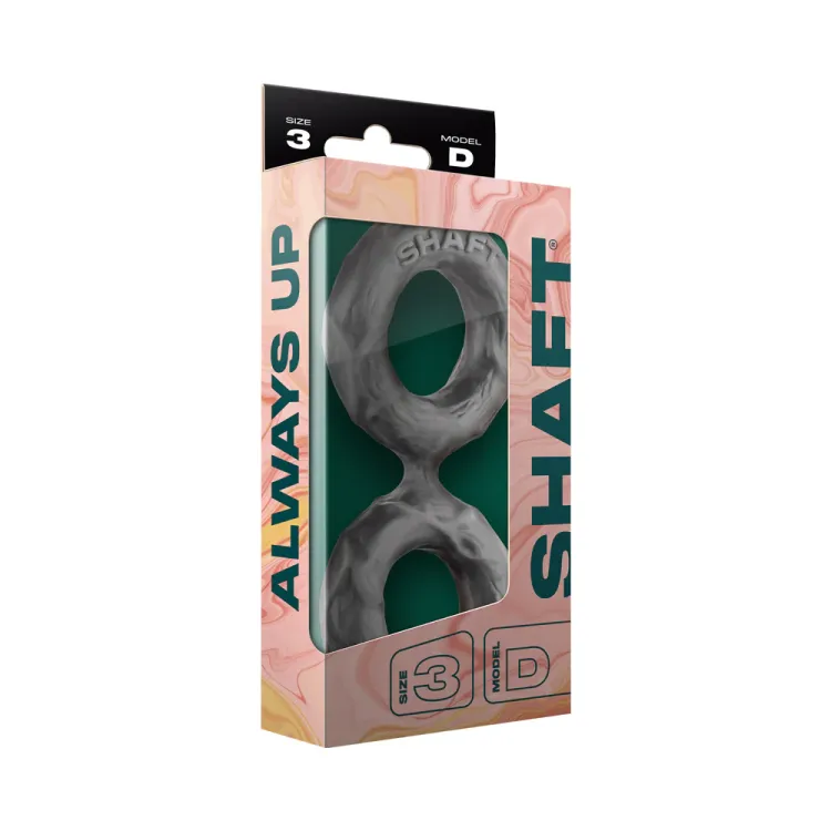 Shaft Model D: Double Cock Ring Grey Size 3 Shaft Model D: Double Cock Ring Grey Size 3