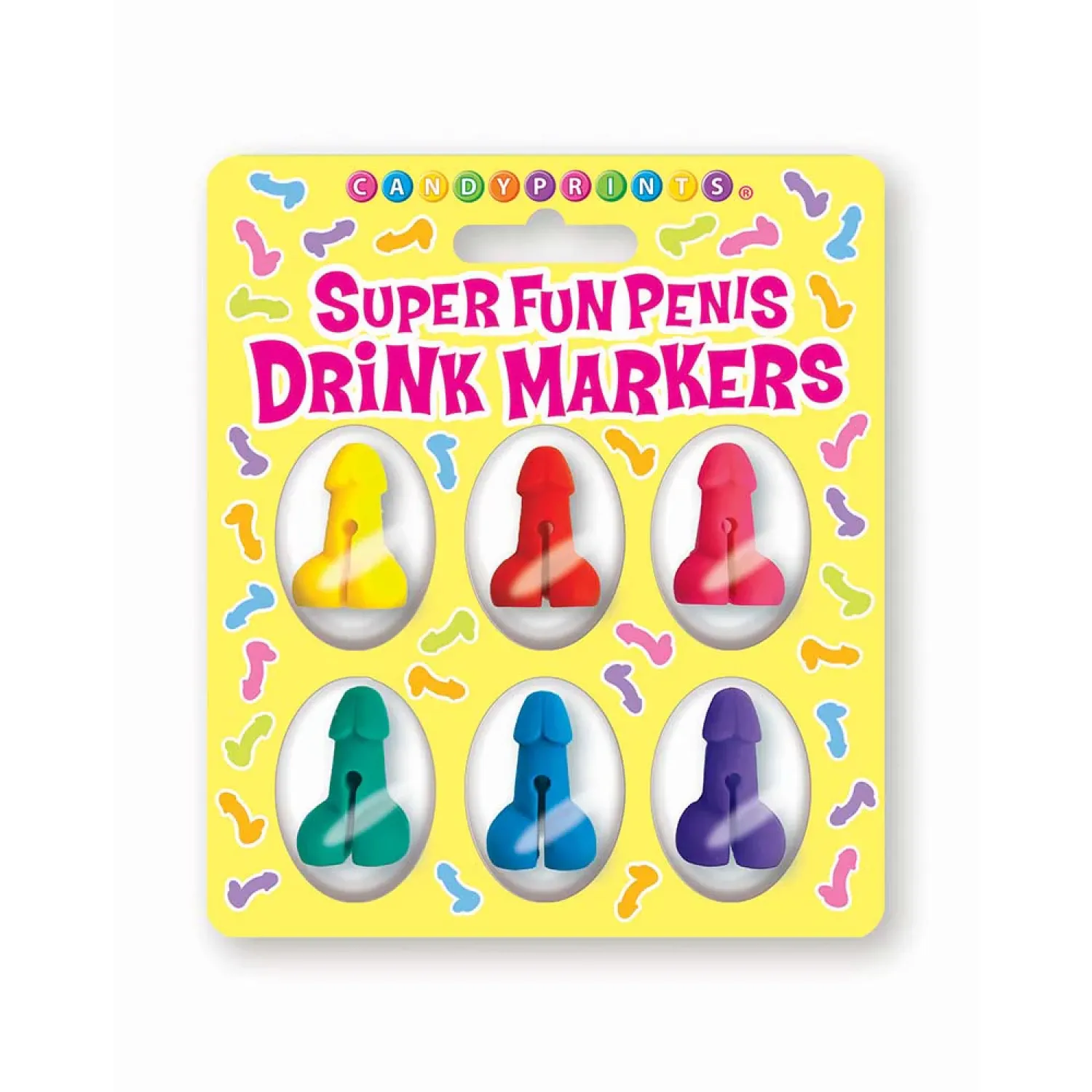 Super Fun Penis Drink Markers 6-Piece Set (88675) | SlipDix.com