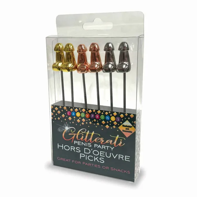 Glitterati Hor D'oeuvre's Penis Picks 6pc