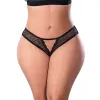 Magic Silk Soft Petals Crotchless Panty Black Magic Silk Soft Petals Crotchless Panty Black