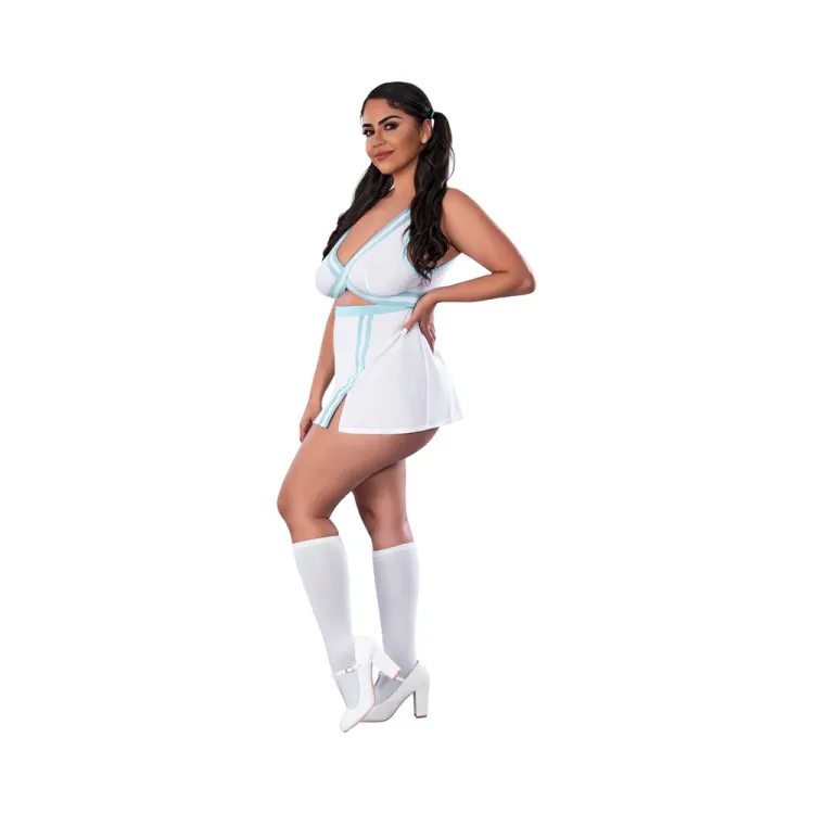Magic Silk Dress Up School Spirit Costume White Magic Silk Dress Up School Spirit Costume White