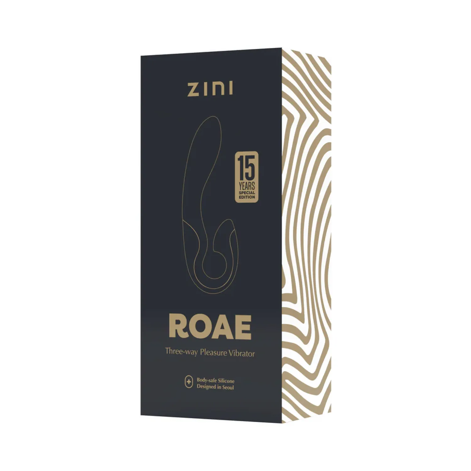 Zini Roae SE Black/Gold Triple-Stimulation Rabbit Vibrator