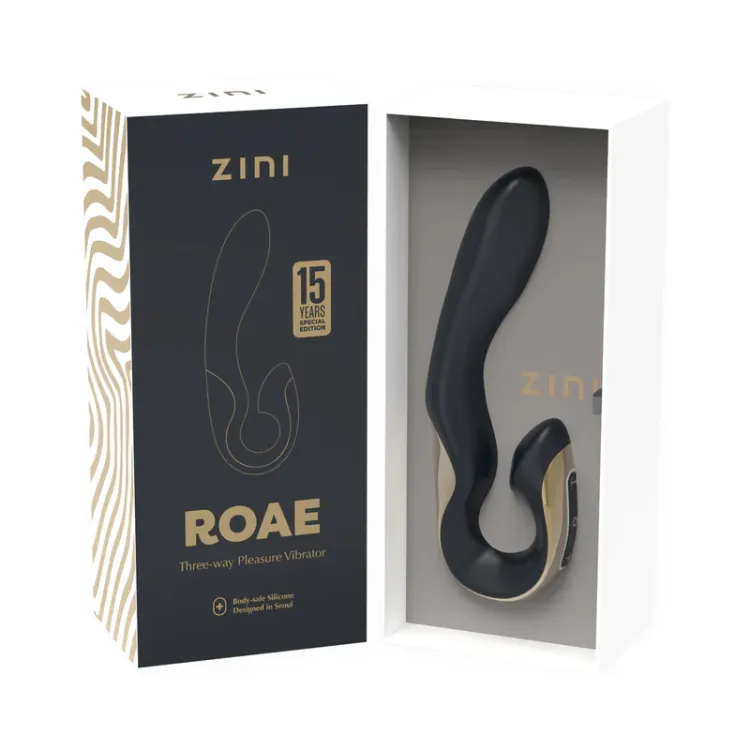 Zini Roae SE Black/Gold Triple-Stimulation Rabbit Vibrator Zini Roae SE Black/Gold Triple-Stimulation Rabbit Vibrator