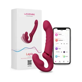 Lovense Lapis Vibrating Strapless Strap-On with App Control
