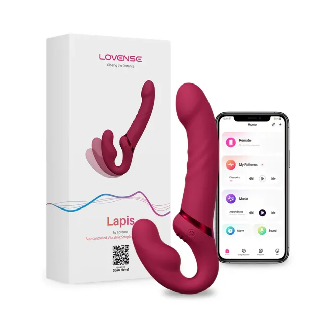 Lovense Lapis Vibrating Strapless Strap-On with App Control