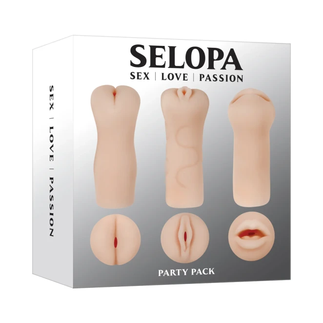 Selopa Party Pack Realistic Masturbator Set (3 Piece)