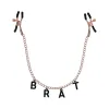 Brat Charmed Adjustable Nipple Clamps with Rose Gold Chain Brat Charmed Adjustable Nipple Clamps with Rose Gold Chain