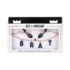 Brat Charmed Adjustable Nipple Clamps with Rose Gold Chain Brat Charmed Adjustable Nipple Clamps with Rose Gold Chain