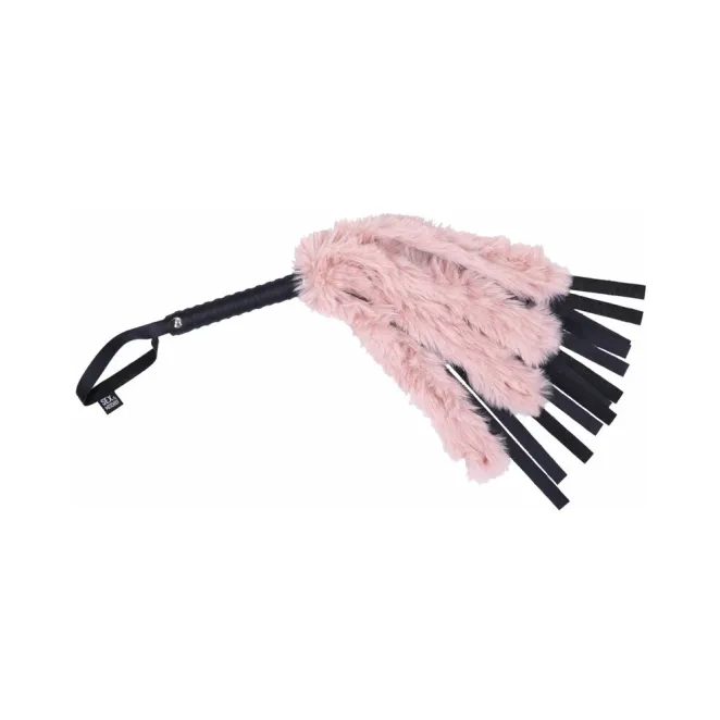 Brat Faux Fur & Vegan Leather Flogger Rose Gold & Black