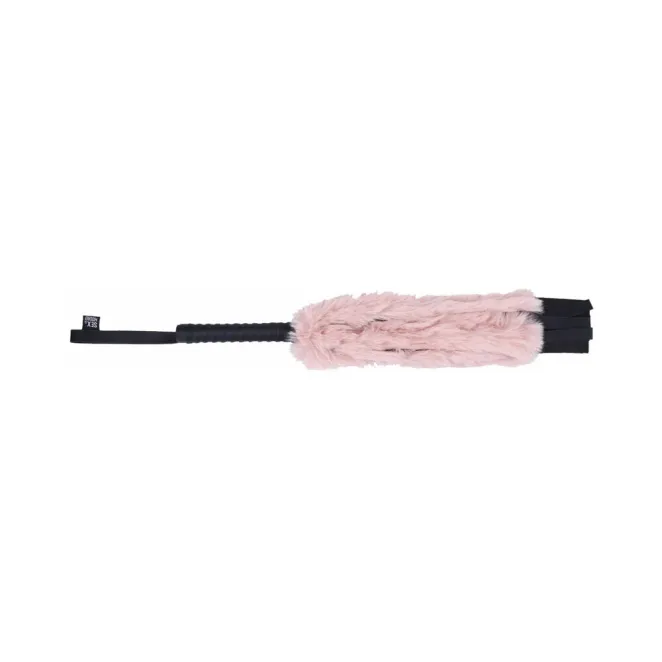 Brat Faux Fur & Vegan Leather Flogger Rose Gold & Black