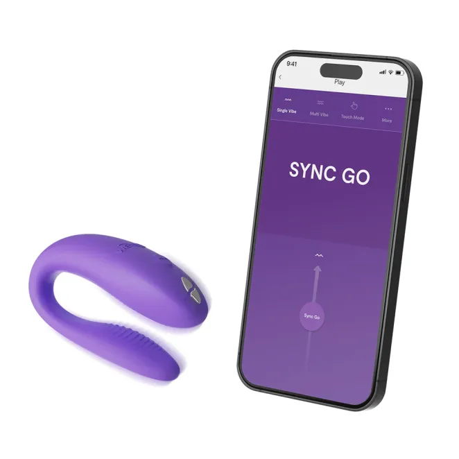 We-Vibe Sync Go App Controlled Rechargeable Clitoral and G-Spot Vibrator Purple