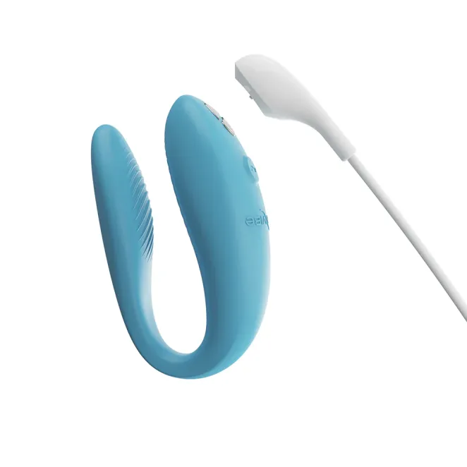 We-Vibe Sync Go App Controlled Rechargeable Clitoral and G-Spot Vibrator Turquoise