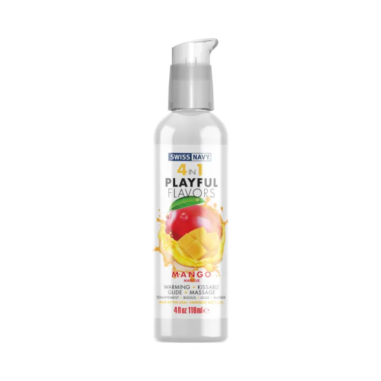 Swiss Navy 4 in 1 Playful Flavors Mango 4 oz. (89299) by M.D. Science Lab | Lubricants | SlipDix.com Swiss Navy 4 in 1 Playful Flavors Mango 4 oz. (89299) | SlipDix.com