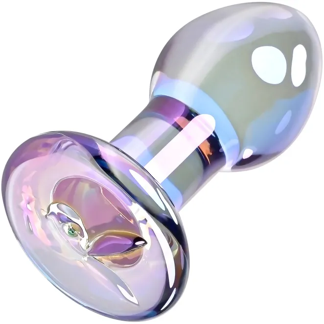 Playboy Sensual Glass Small Iridescent Butt Plug 3 Inch